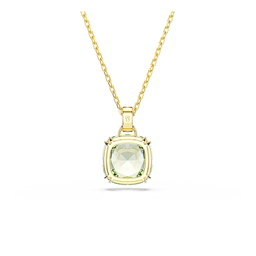 Colgante Millenia, Talla cojin, Verde, Acabado en oro de 18 quilates