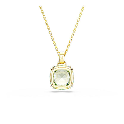 Colgante Millenia, Talla cojin, Verde, Acabado en oro de 18 quilates