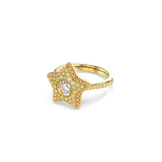 Anillo Sublima, Talla redonda, Estrella, Multicolor, Acabado en oro de 18 quilates