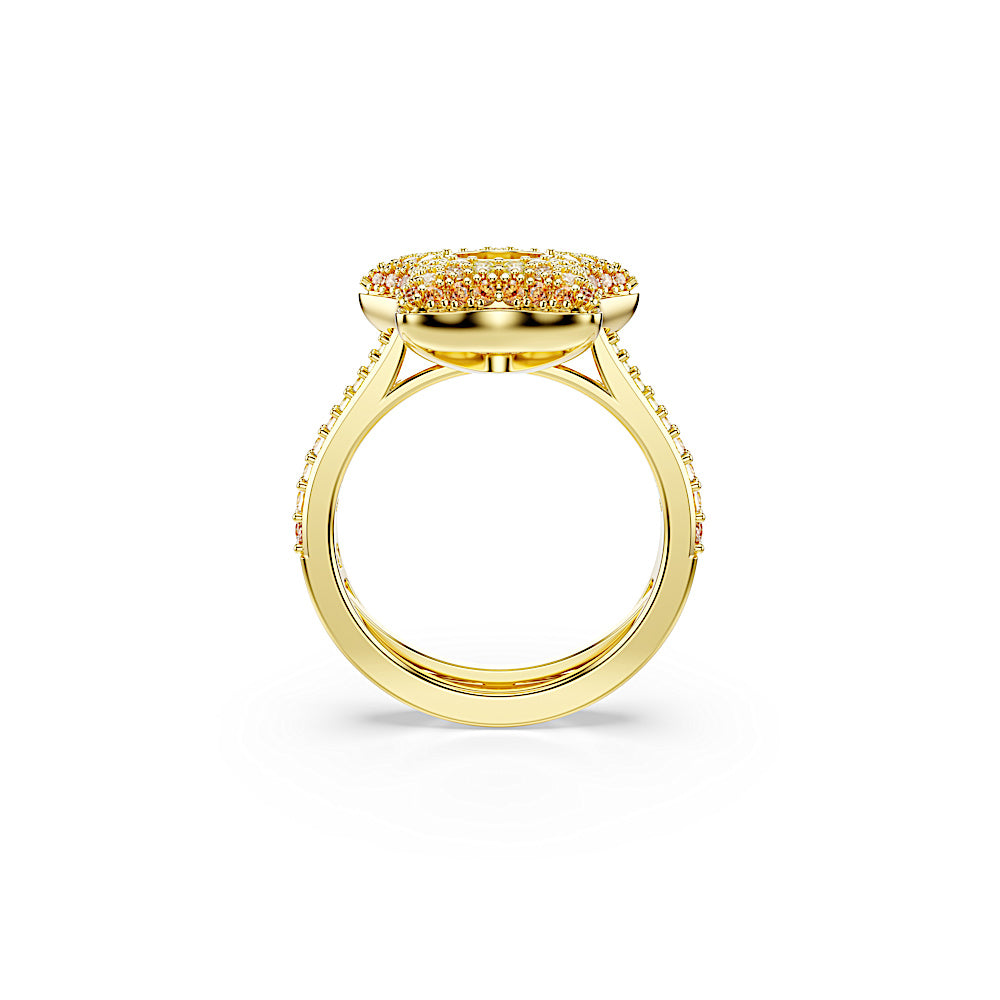 Anillo Sublima, Talla redonda, Estrella, Multicolor, Acabado en oro de 18 quilates