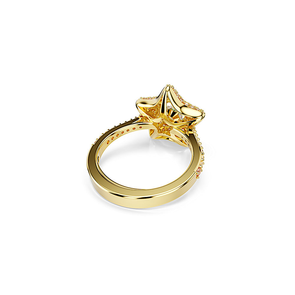 Anillo Sublima, Talla redonda, Estrella, Multicolor, Acabado en oro de 18 quilates