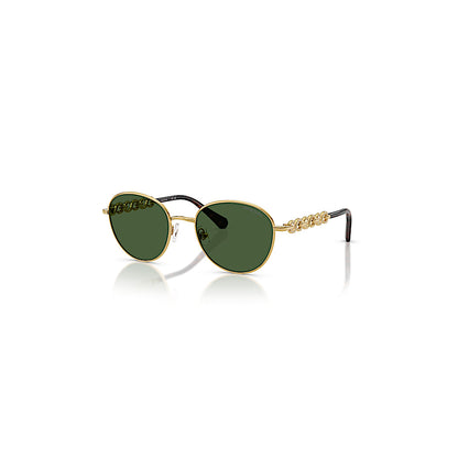 Gafas de sol, Forma redonda, SK7049, Tono dorado
