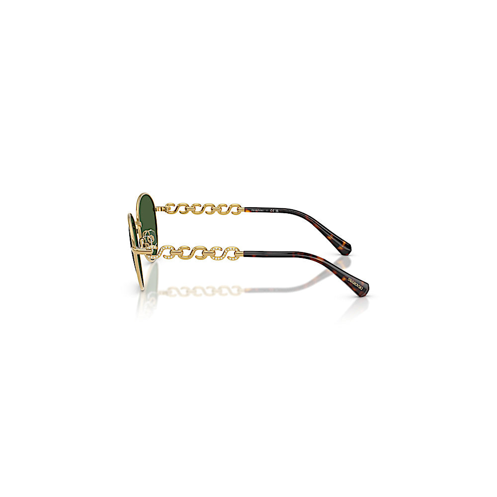 Gafas de sol, Forma redonda, SK7049, Tono dorado