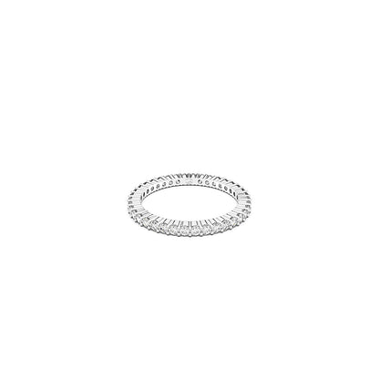 Anillo Matrix Vittore, Talla redonda, Blanco, Acabado en tono plateado