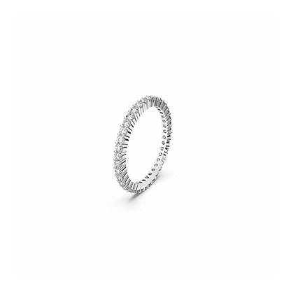 Anillo Matrix Vittore, Talla redonda, Blanco, Acabado en tono plateado