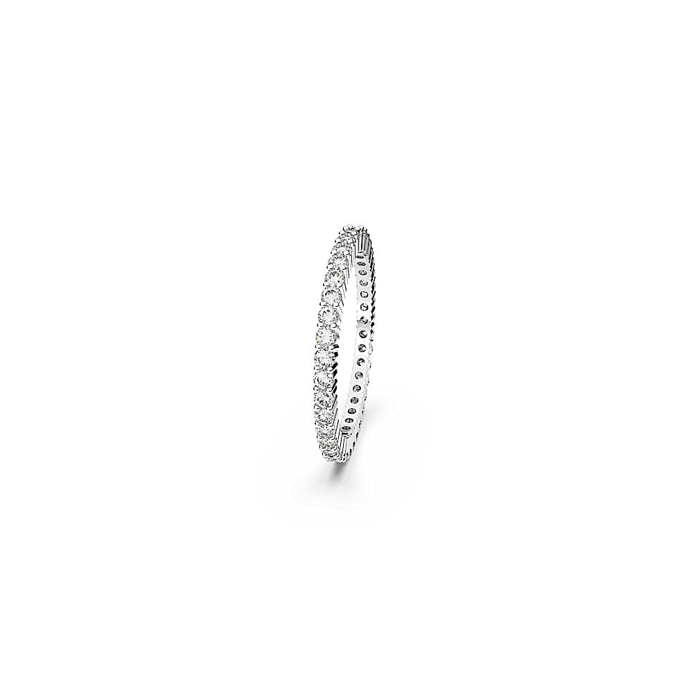 Anillo Matrix Vittore, Talla redonda, Blanco, Acabado en tono plateado