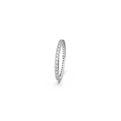 Anillo Matrix Vittore, Talla redonda, Blanco, Acabado en tono plateado