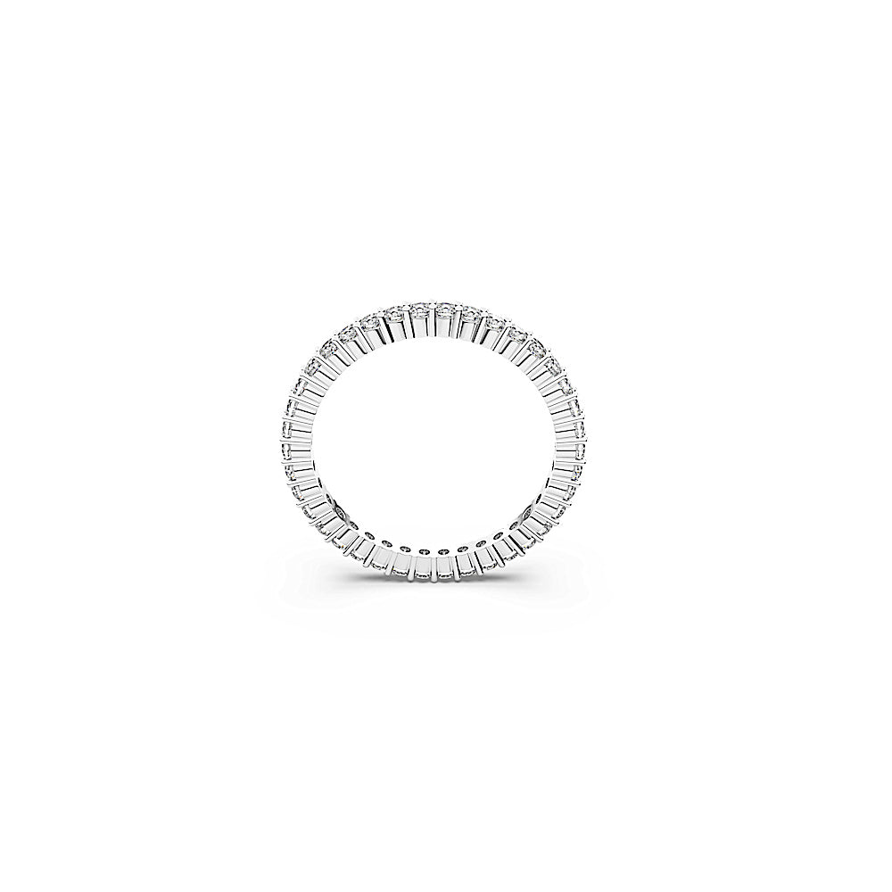 Anillo Matrix Vittore, Talla redonda, Blanco, Acabado en tono plateado
