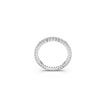 Anillo Matrix Vittore, Talla redonda, Blanco, Acabado en tono plateado
