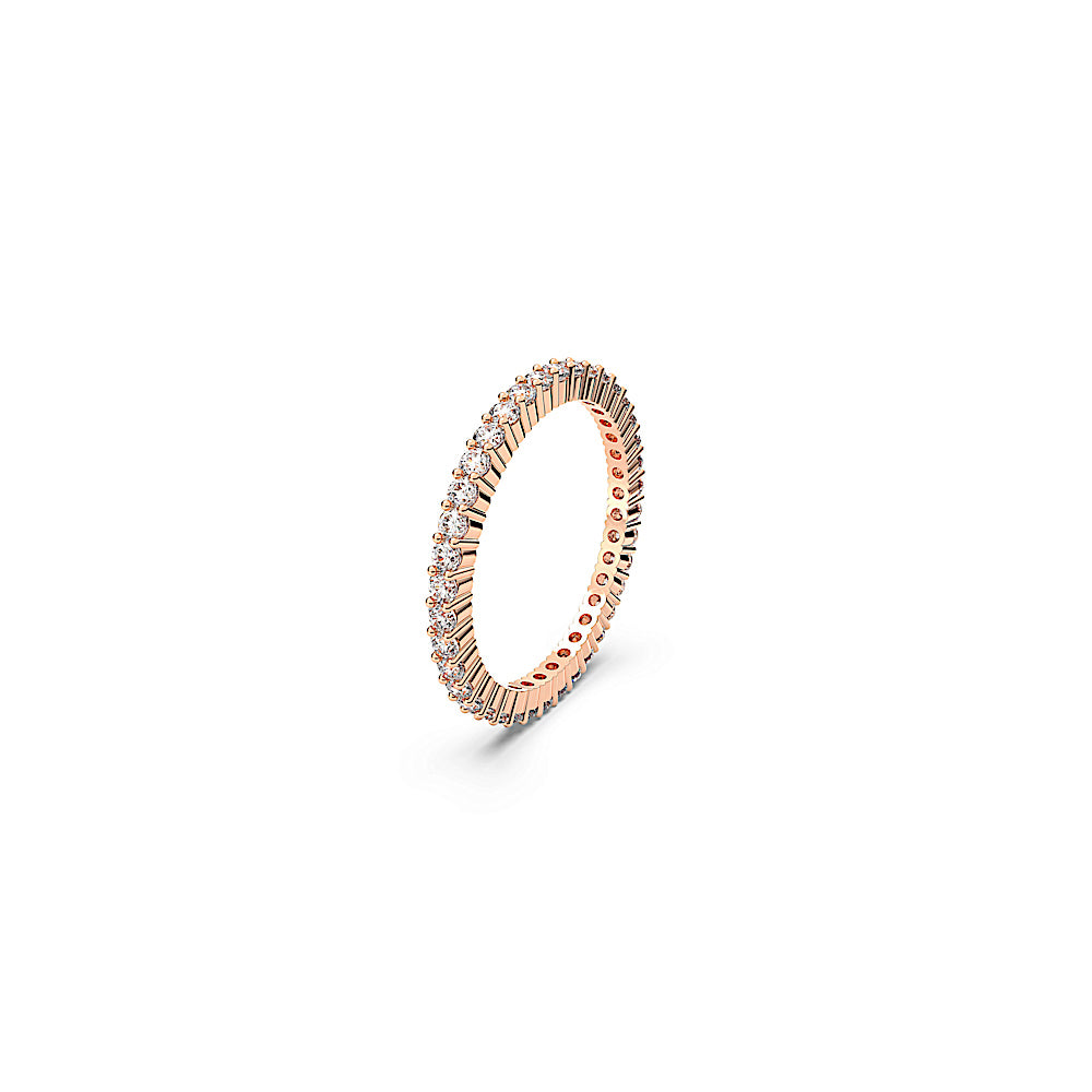 Anillo Matrix Vittore, Talla redonda, Blanco, Acabado en oro rosa de 18 quilates