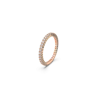Anillo Matrix Vittore, Talla redonda, Blanco, Acabado en oro rosa de 18 quilates