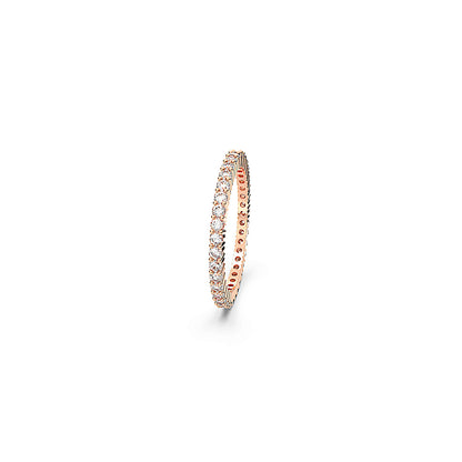 Anillo Matrix Vittore, Talla redonda, Blanco, Acabado en oro rosa de 18 quilates