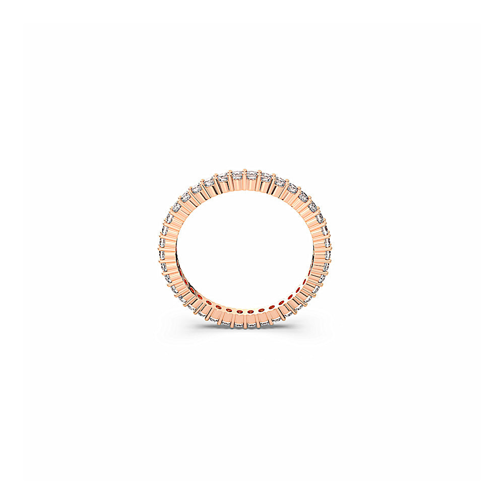 Anillo Matrix Vittore, Talla redonda, Blanco, Acabado en oro rosa de 18 quilates