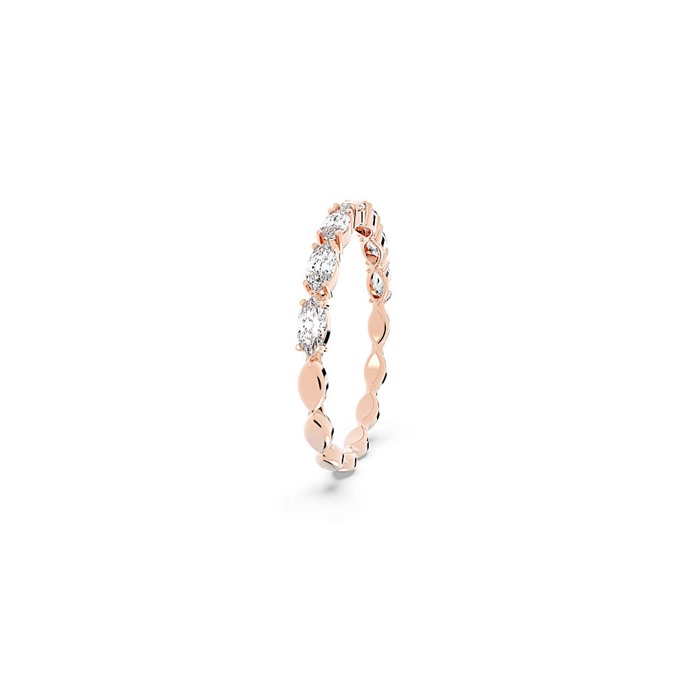 Anillo Matrix Vittore, Talla marquisa, Blanco, Acabado en oro rosa de 18 quilates