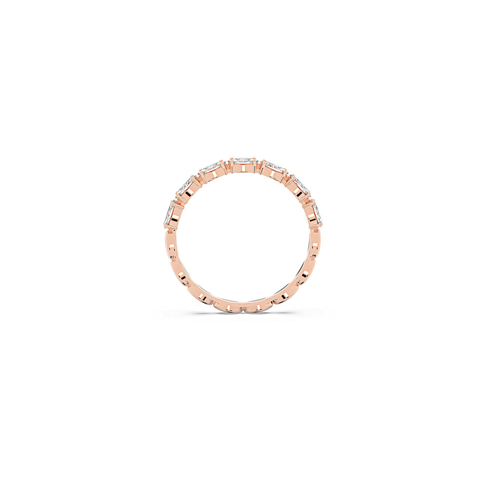 Anillo Matrix Vittore, Talla marquisa, Blanco, Acabado en oro rosa de 18 quilates