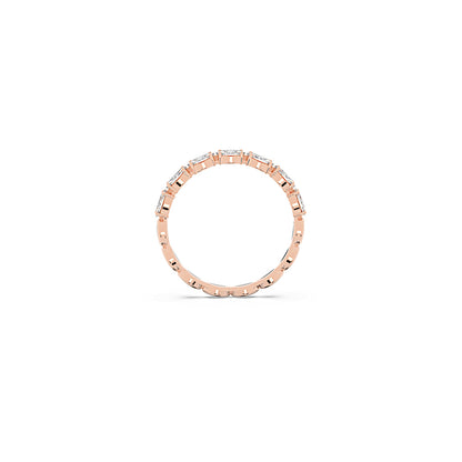 Anillo Matrix Vittore, Talla marquisa, Blanco, Acabado en oro rosa de 18 quilates