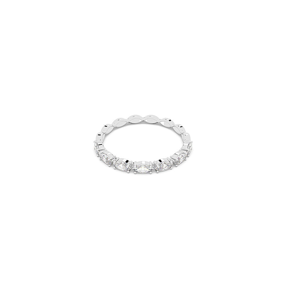 Anillo Matrix Vittore, Talla marquisa, Blanco, Baño de rodio