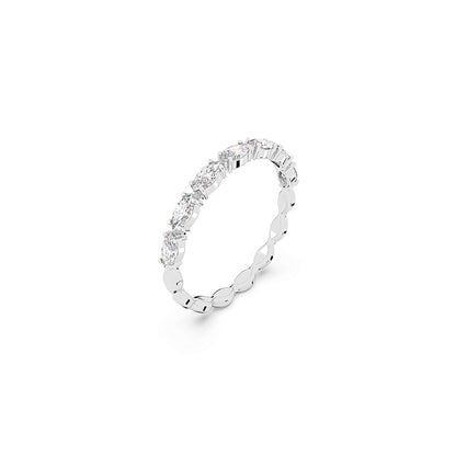 Anillo Matrix Vittore, Talla marquisa, Blanco, Baño de rodio