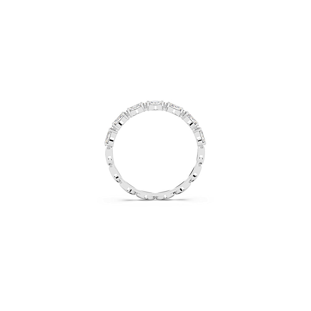 Anillo Matrix Vittore, Talla marquisa, Blanco, Baño de rodio