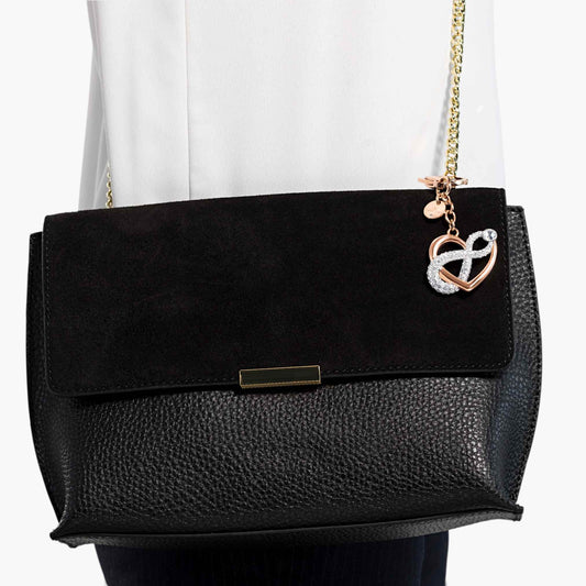 Accesorio para bolso Infinite, blanco, baño tono oro rosa