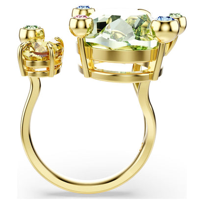 Anillo abierto Gema Tallas mixtas, Multicolor, Baño tono oro