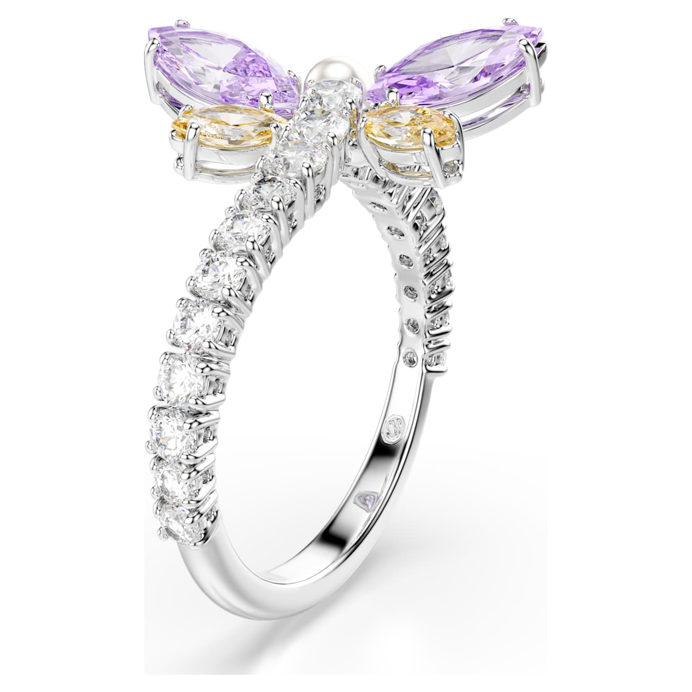 Anillo con motivo Ariana Grande x Swarovski Tallas mixtas, Libélula, Multicolor, Baño de rodio