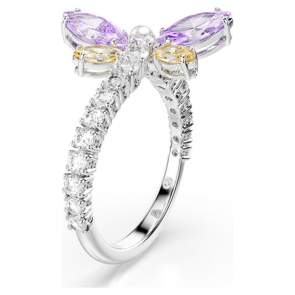 Anillo con motivo Ariana Grande x Swarovski Tallas mixtas, Libélula, Multicolor, Baño de rodio