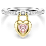 Anillo con motivo Idyllia Tallas mixtas, Corazón, Rosa, Combinación de acabados metálicos