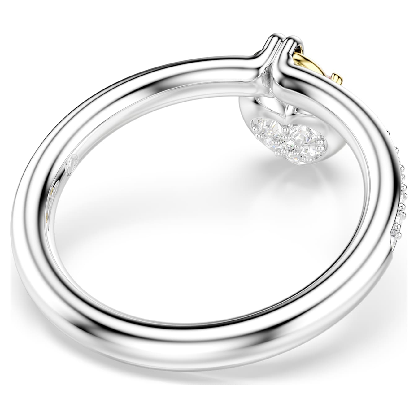 Anillo con motivo Idyllia Tallas mixtas, Corazón, Rosa, Combinación de acabados metálicos