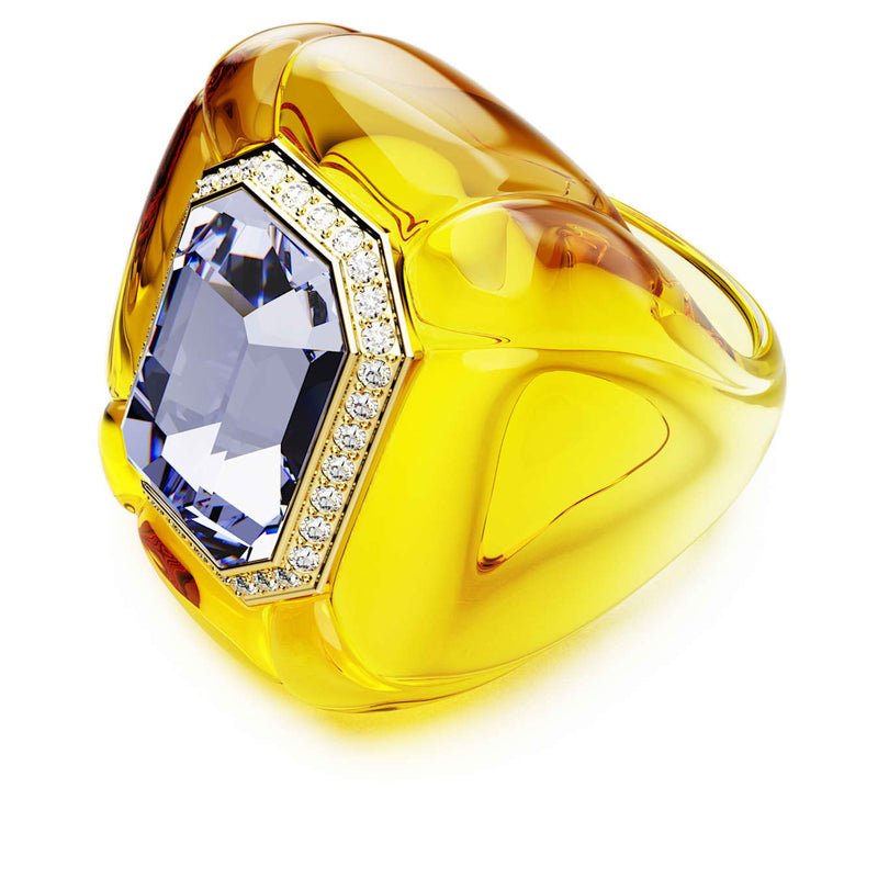 Anillo de cóctel Dulcis Talla Cushion, Pavé, Amarillo