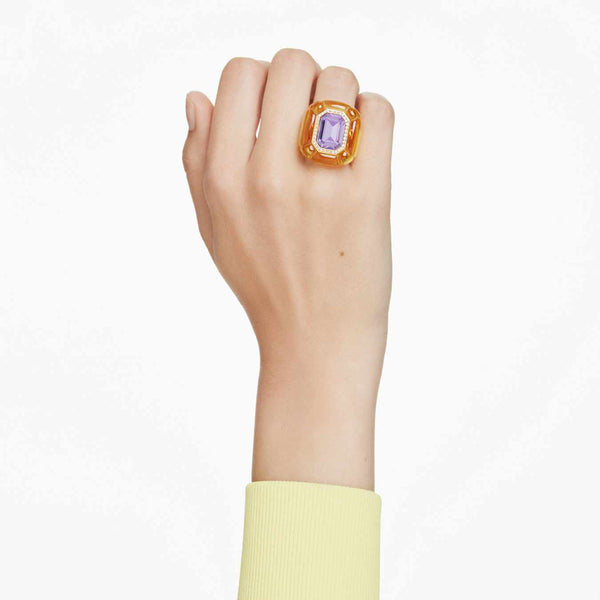 Anillo de cóctel Dulcis Talla Cushion, Pavé, Amarillo