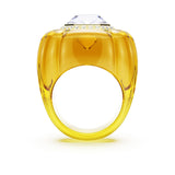 Anillo de cóctel Dulcis Talla Cushion, Pavé, Amarillo