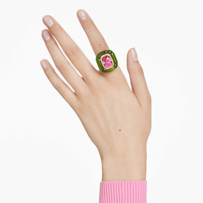 Anillo de cóctel Dulcis Talla Cushion, Pavé, Multicolor