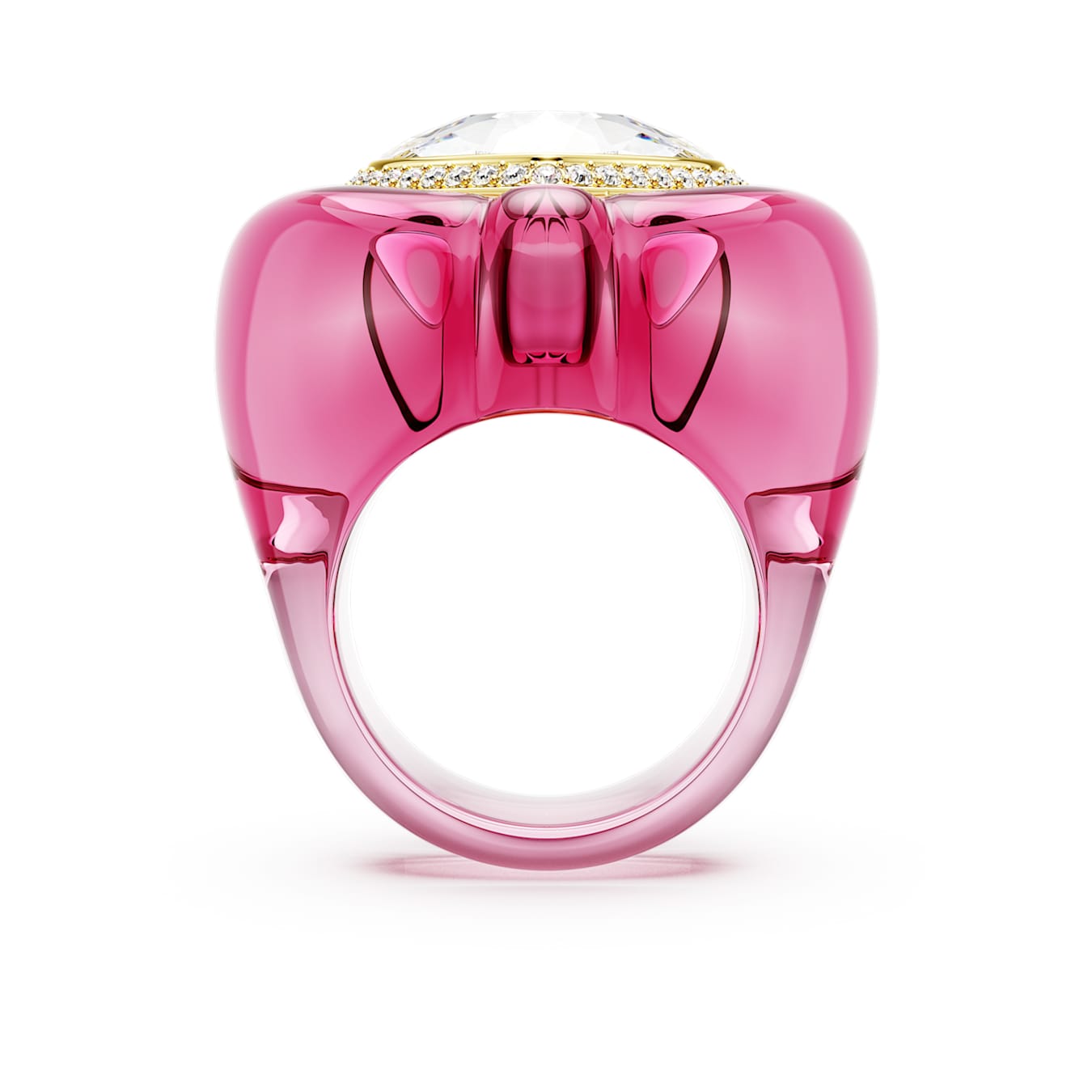 Anillo de cóctel Dulcis Talla de corazón, Pavé, Corazón, Rosa