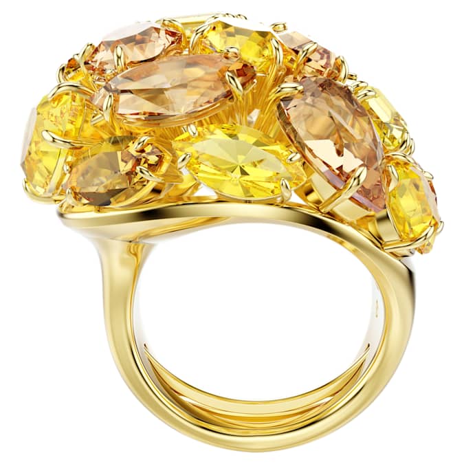 Anillo de cóctel Gema Tallas mixtas, Amarillo, Baño tono oro