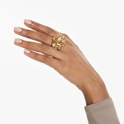 Anillo de cóctel Gema Tallas mixtas, Amarillo, Baño tono oro