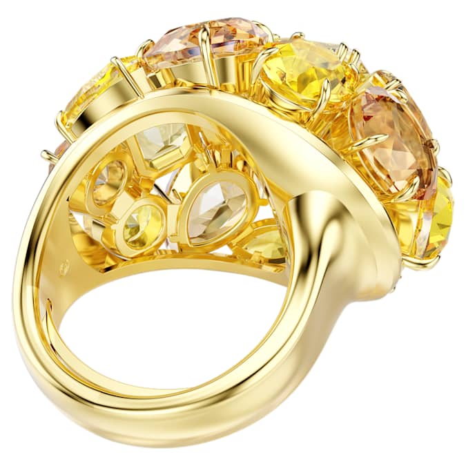 Anillo de cóctel Gema Tallas mixtas, Amarillo, Baño tono oro