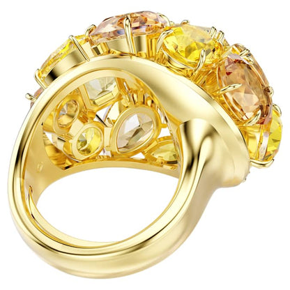 Anillo de cóctel Gema Tallas mixtas, Amarillo, Baño tono oro