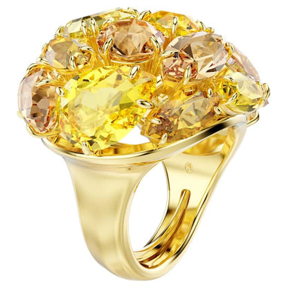Anillo de cóctel Gema Tallas mixtas, Amarillo, Baño tono oro