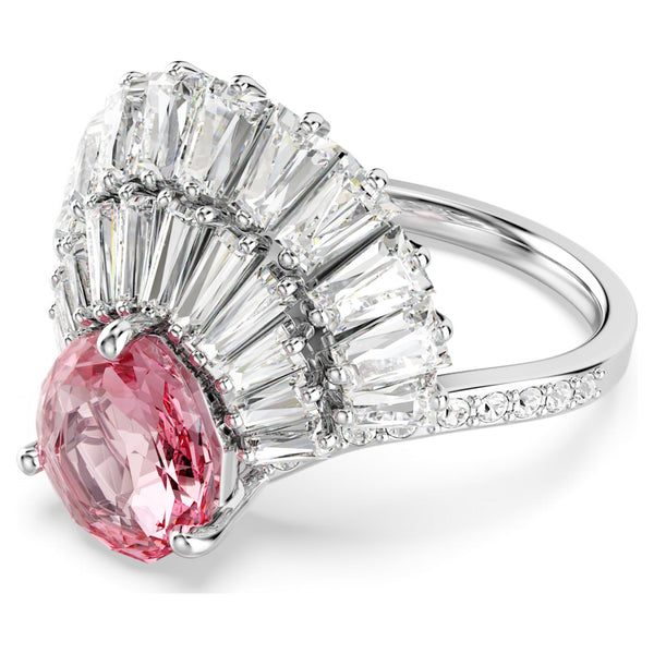 Anillo de cóctel Idyllia Tallas mixtas, Concha de mar, Rosa, Baño de rodio