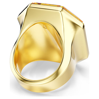 Anillo de cóctel Lucent Forma octagonal, Amarillo, Baño tono oro