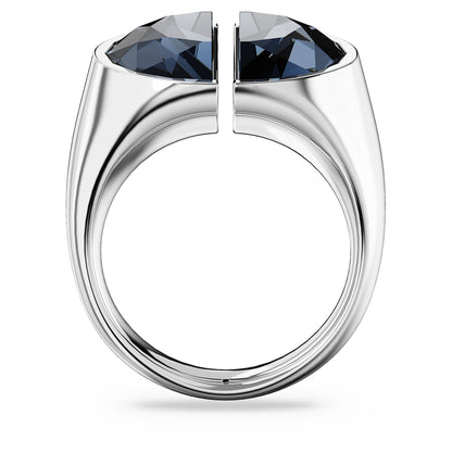 Anillo de cóctel Lucent, Gris, Baño de rodio