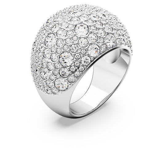 Anillo de cóctel Sublima, Blanco, Baño de rodio