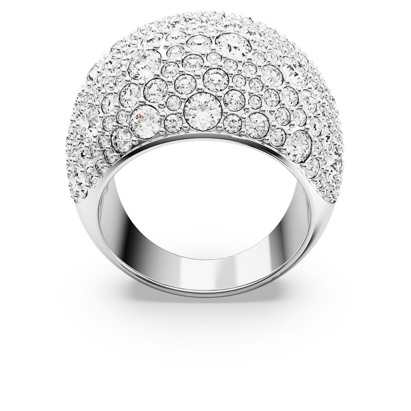 Anillo de cóctel Sublima, Blanco, Baño de rodio