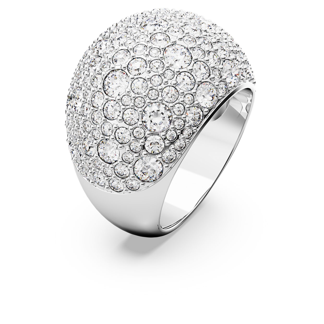 Anillo de cóctel Sublima, Blanco, Baño de rodio