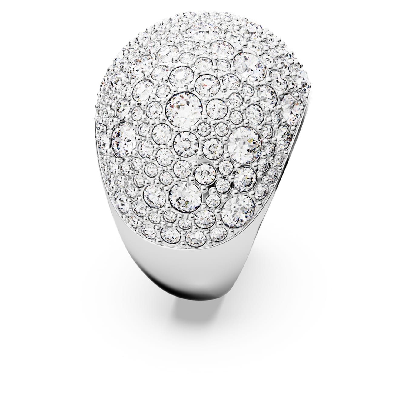 Anillo de cóctel Sublima, Blanco, Baño de rodio