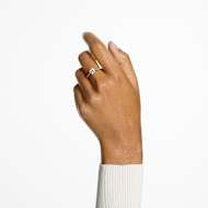 Anillo de cóctel Stilla, Talla princesa, Pavé, Blanco, Baño tono oro rosa