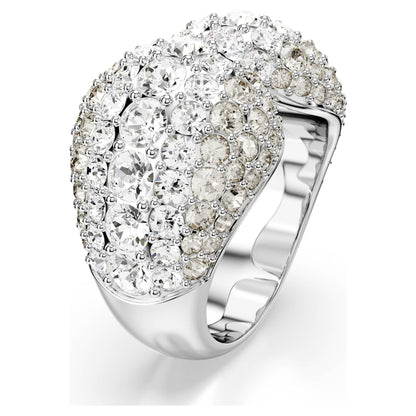 Anillo de cóctel Sublima Talla redonda, Blanco, Baño de rodio