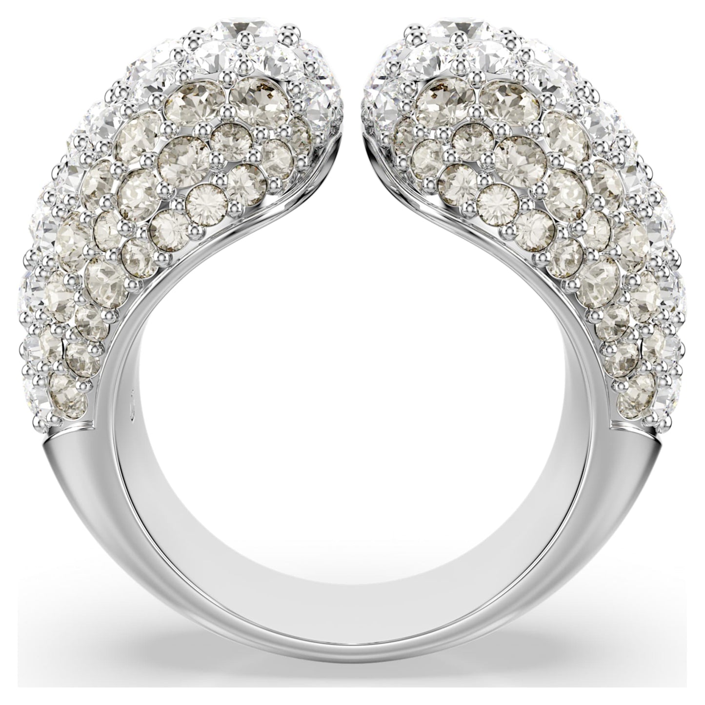 Anillo de cóctel Sublima Talla redonda, Blanco, Baño de rodio