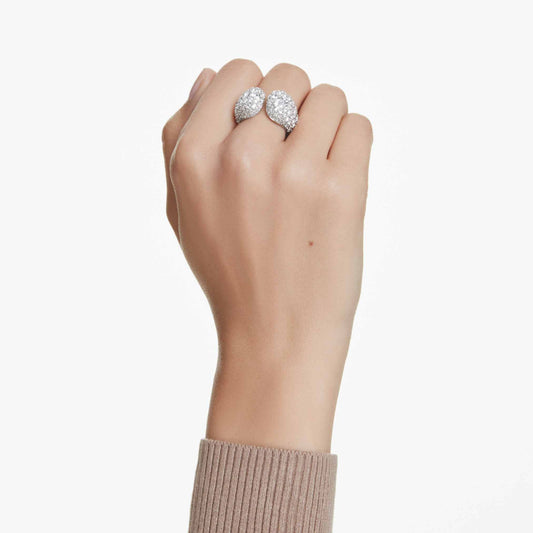 Anillo de cóctel Sublima Talla redonda, Blanco, Baño de rodio